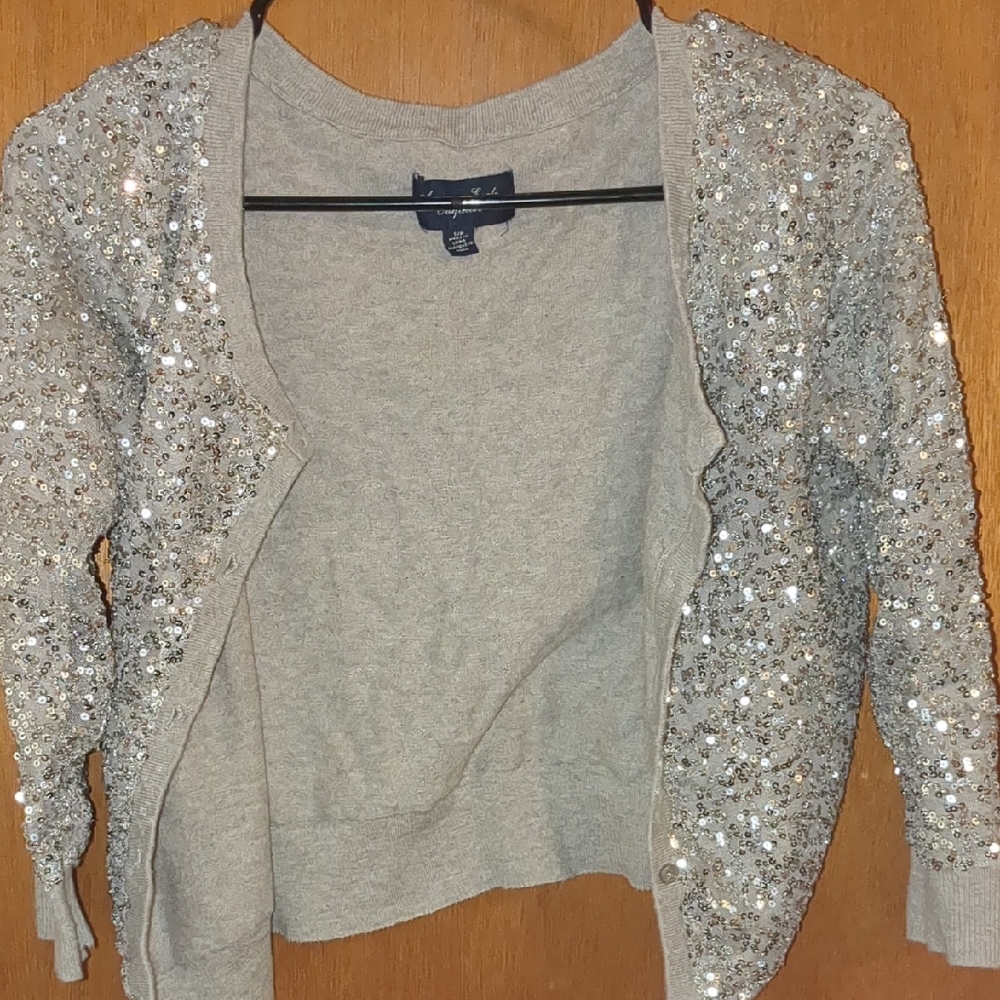 American Eagle Outfitters Light Gray Sweater